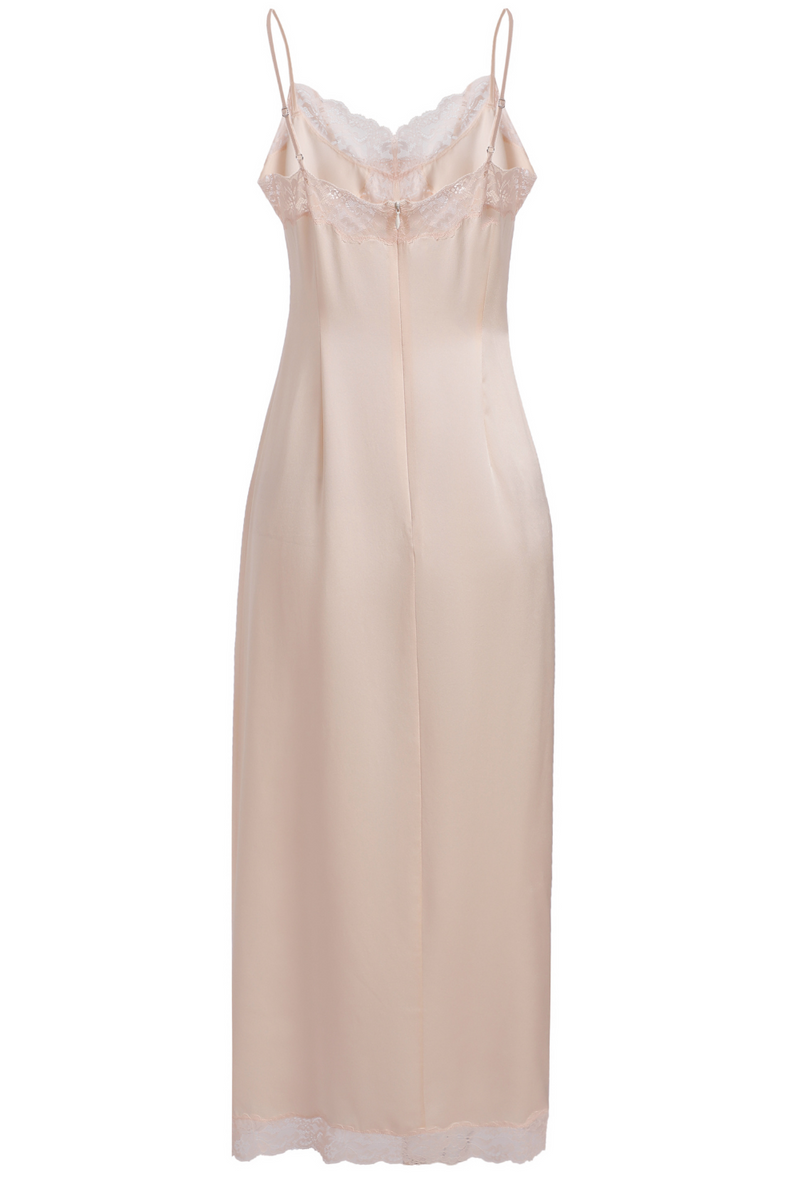 Zoey Silk Slip Dress  - Soft Pink (online exclusive)