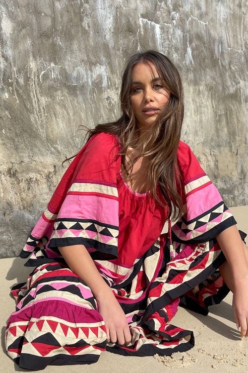 OLIVIA OFF SHOULDER TOP - RED