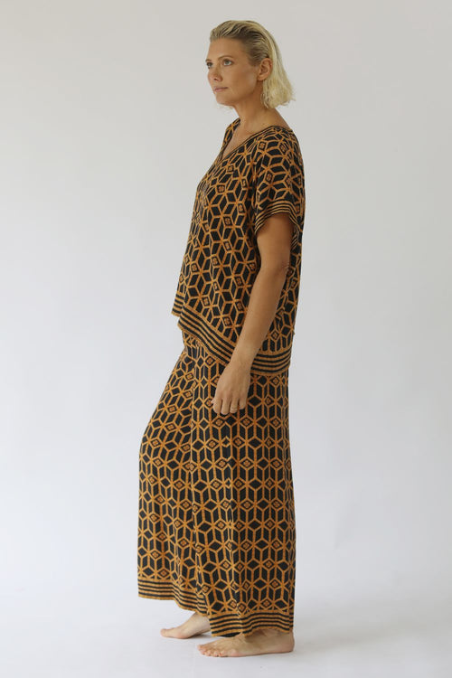 OLLIE SHIRT DRESS - GOLD