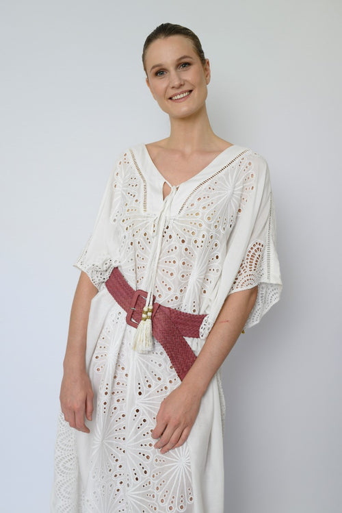 FRANKIE LONG KAFTAN- WHITE