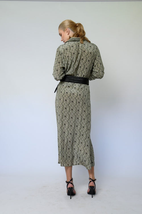 PATSIE SHIRT DRESS - OLIVE